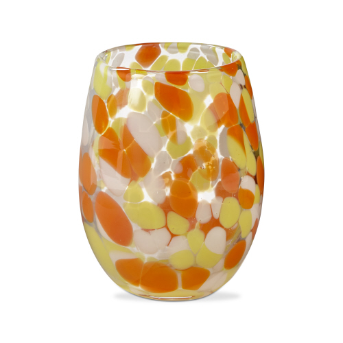 Picture of CONFETTI STEMLESS WINE GLASS ORG MULTI