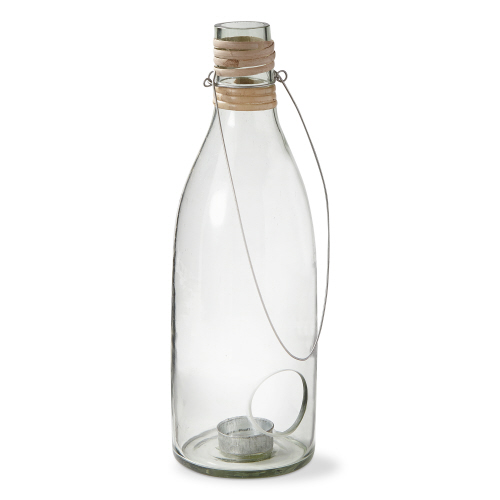 Picture of RECYCLED BLOWN GLASS LANTERN LG