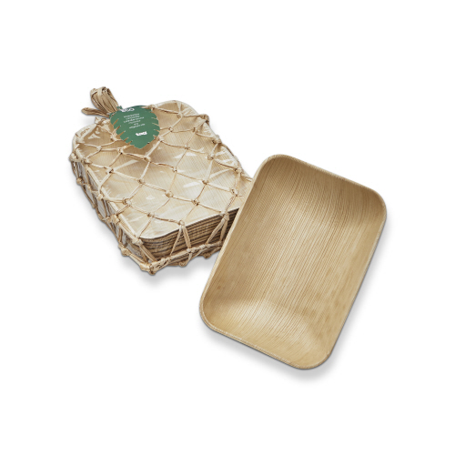 Picture of ECO PALM LEAF RECT BOWL SET/12