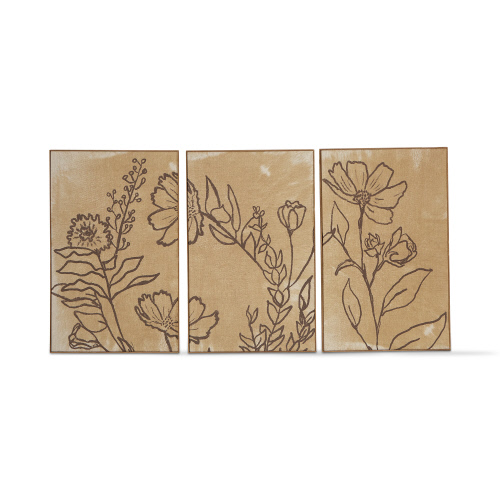 Picture of WILDFLOWERS WALL ART S/3
