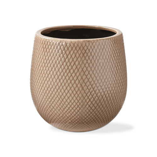 Picture of CROSS HATCH PLANTER MEDIUM BLUSH