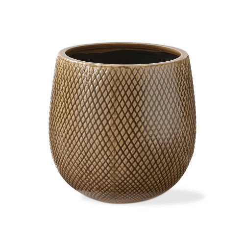 Picture of CROSS HATCH PLANTER MEDIUM TAUPE