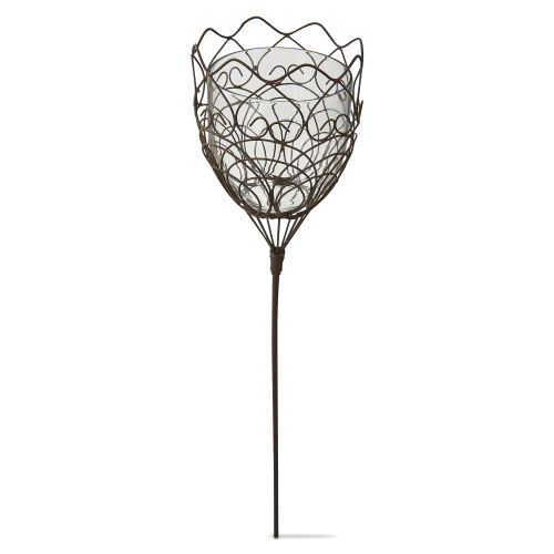 Picture of WOVEN WIRE SCLP GARDEN VOTIVE STAKE