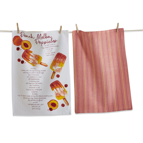 Picture of PEACH MELBA DISHTOWEL S/2