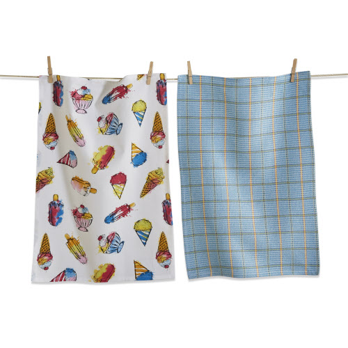 Picture of ICE CREAM SOCIAL DISHTOWEL S/2