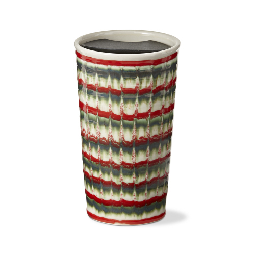 Picture of FESTIVE RED & GREEN TRAVEL MUG 16 OZ