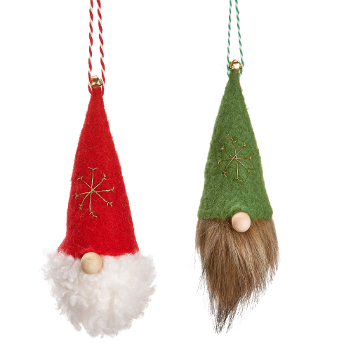 Picture of SANTA GNOMIE ORNAMENT ASMT/2
