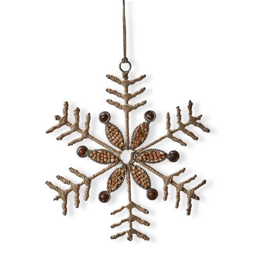 Picture of JUTE NORDIC SNOWFLAKE ORNAMENT