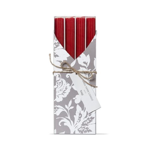 Picture of LINEA TAPER CANDLE S/4 RED