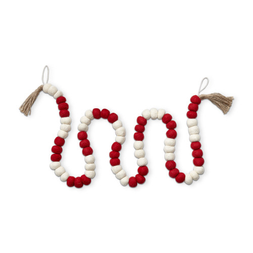 Picture of WOOL BALL  & JUTE TASSEL GARLAND