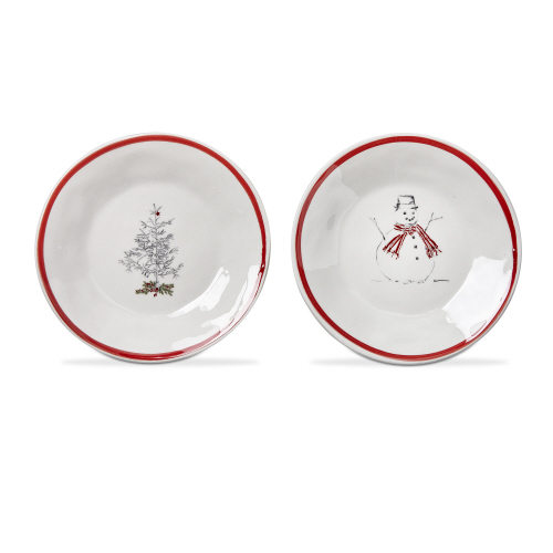 Picture of SNOWMAN + TREE APP PLATE ASMT/2