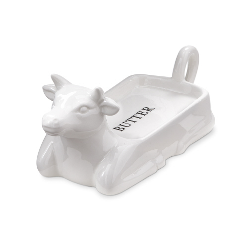 Picture of FARMHOUSE COW BUTTER DISH