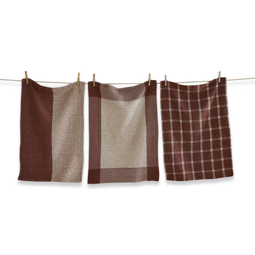 Picture of MAE WAFFLE WEAVE DISHTOWEL S/3 BRICK