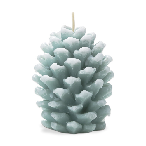 Picture of FROSTED PINE CONE CANDLE AQUA