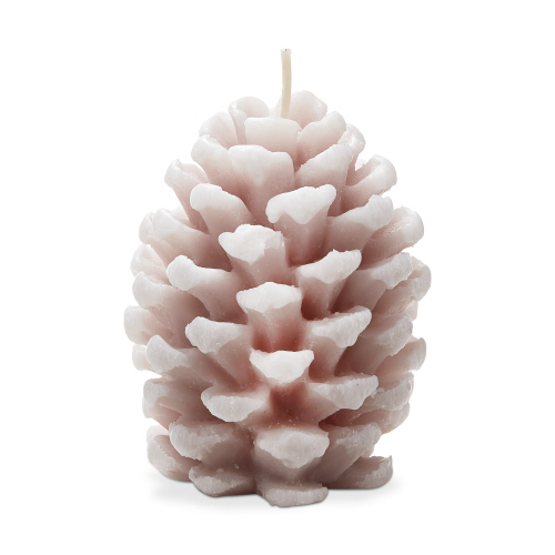 Picture of FROSTED PINE CONE CANDLE BLUSH