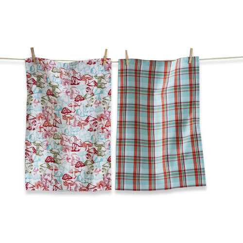Picture of WOODCUT MUSHROOM DISHTOWEL S2