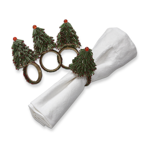 Picture of BEADED TREE NAPKIN RING S/4