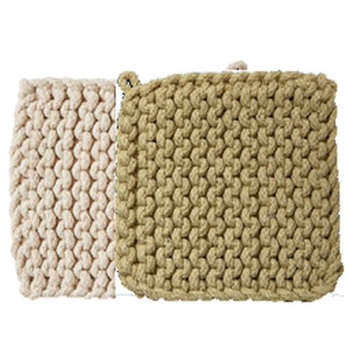 Picture of CROCHET TRIVET POTHOLDER LETTUCE GRN