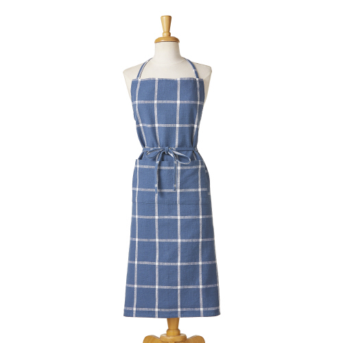 Picture of TAG CLASSIC CHECK SLUB APRON BLUE