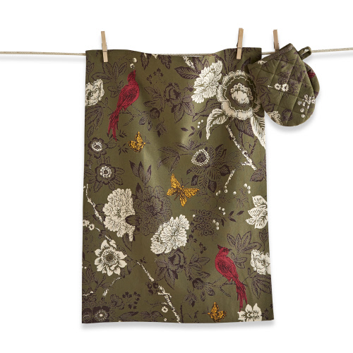 Picture of AUTUMN TOILE DISHTOWEL & MITT SET