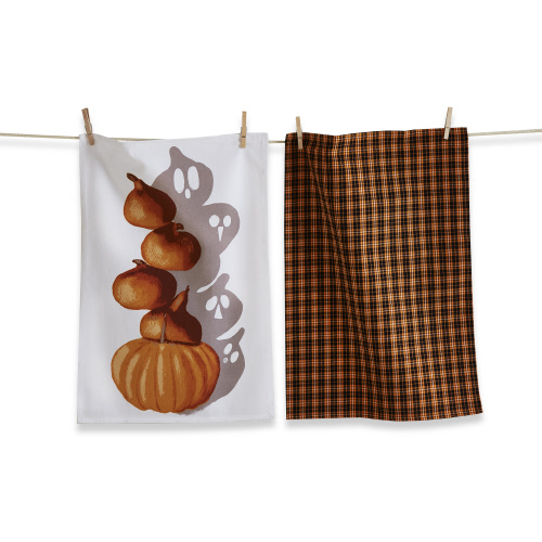 Picture of PUMPKIN SHADOW DISHTOWEL S/2