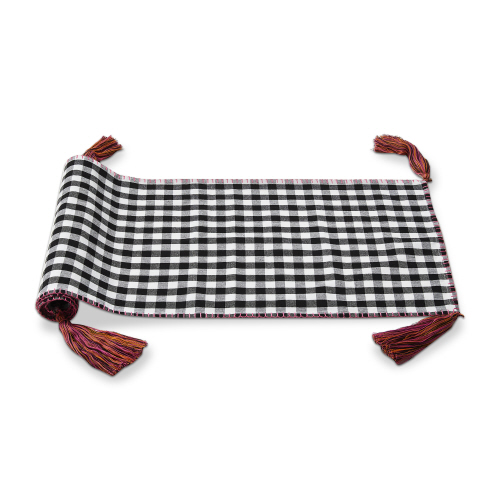 Picture of HALLOWEEN GINGHAM RUNNER BLACK MULTI