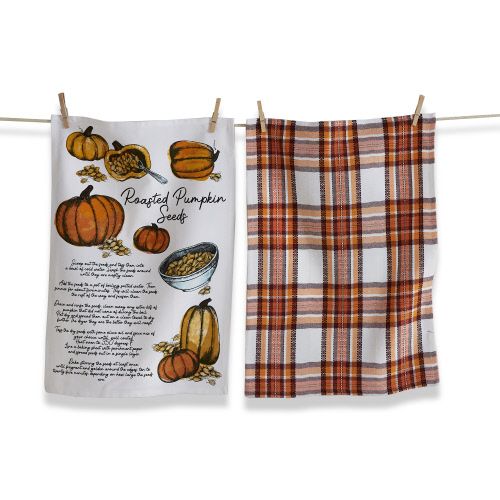 Picture of PUMPKIN SEED DISHTOWEL S/2