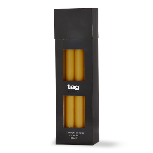 Picture of COLOR STUDIO 12" STRAIGHT CANDLE OCHRE