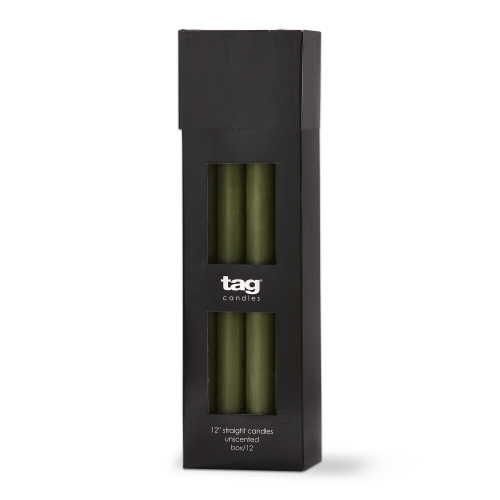 Picture of COLOR STUDIO 12" STRAIGHT CANDLE OLIVE