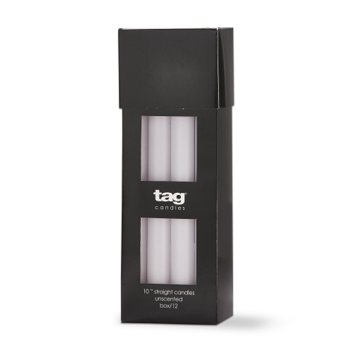 Picture of COLOR STUDIO 10" STRAIGHT CANDLE WHITE