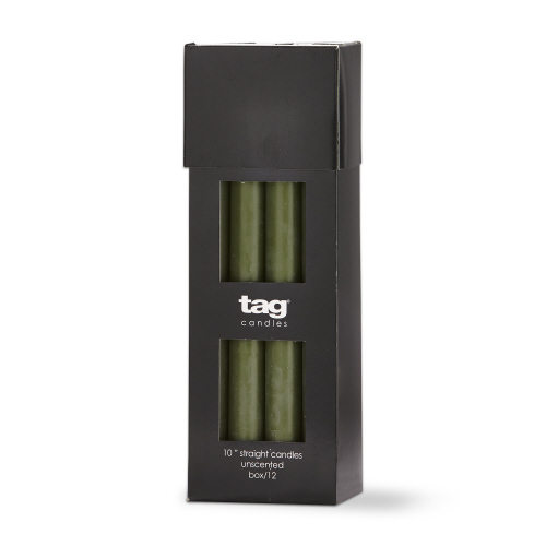 Picture of COLOR STUDIO 10" STRAIGHT CANDLE OLIVE