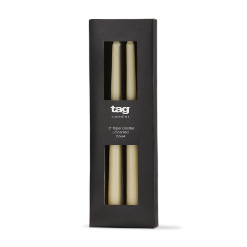 Picture of COLOR STUDIO 12" TAPER CANDLE S/4 IVORY