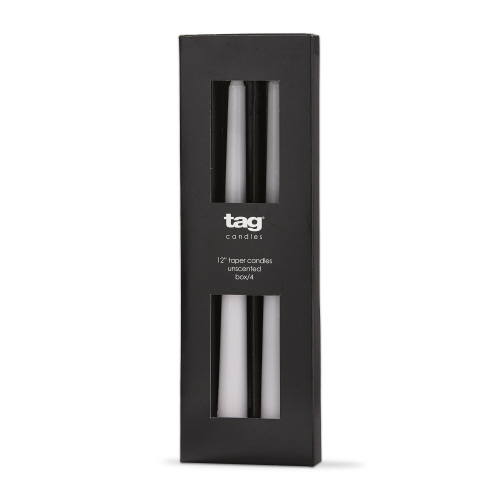 Picture of COLOR STUDIO 12" TAPER CANDLE S/4 WHITE