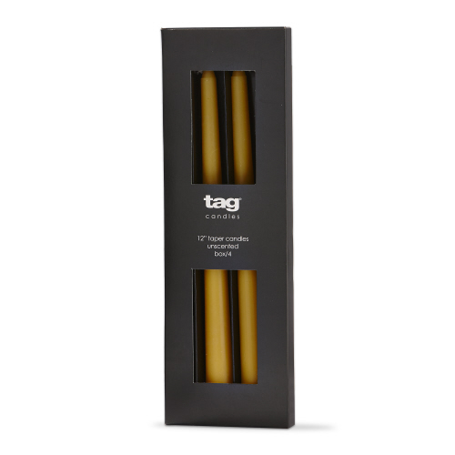 Picture of COLOR STUDIO 12" TAPER CANDLE S/4 OCHRE