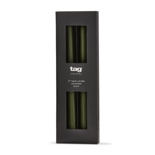 Picture of COLOR STUDIO 12" TAPER CANDLE S/4 OLIVE