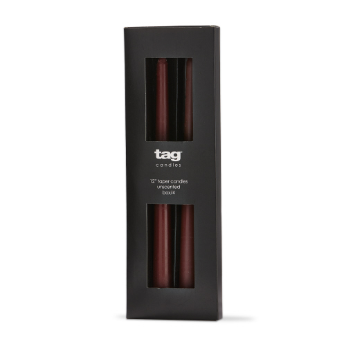 Picture of COLOR STUDIO 12" TAPER CANDLE S/4 PLUM