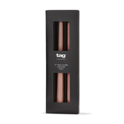 Picture of COLOR STUDIO 12" TAPER CANDLE S/4 BLUSH