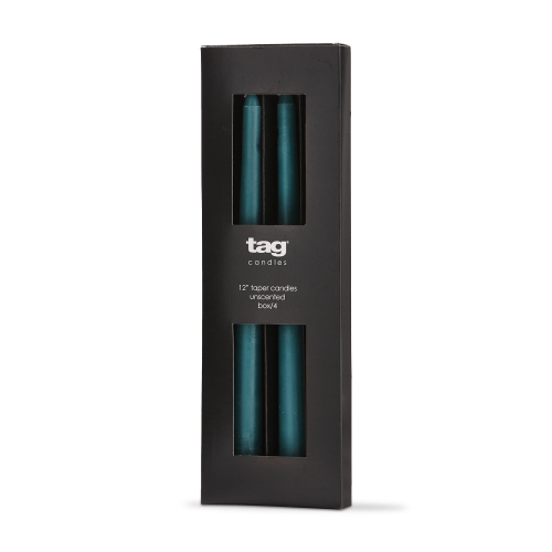Picture of COLOR STUDIO 12" TAPER CANDLE S/4 TEAL
