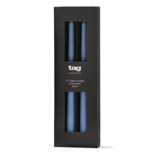 Picture of COLOR STUDIO 12" TAPER CANDLE S/4  BLUE