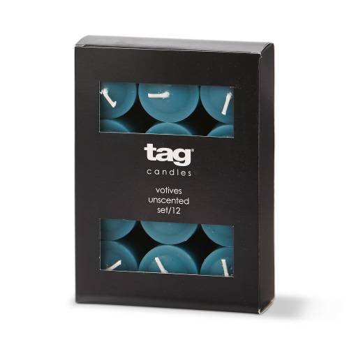 Picture of COLOR STUDIO VOTIVE CANDLES S/12 TEAL