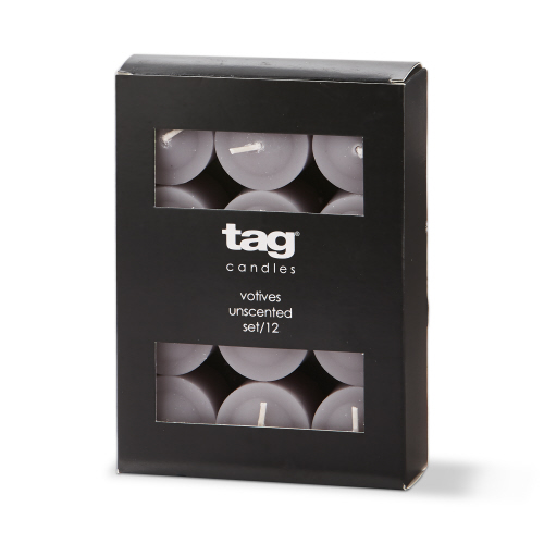Picture of COLOR STUDIO VOTIVE CANDLES S/12 GRAY