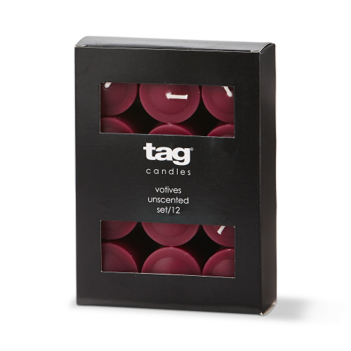 Picture of COLOR STUDIO VOTIVE CANDLES S/12 WINE