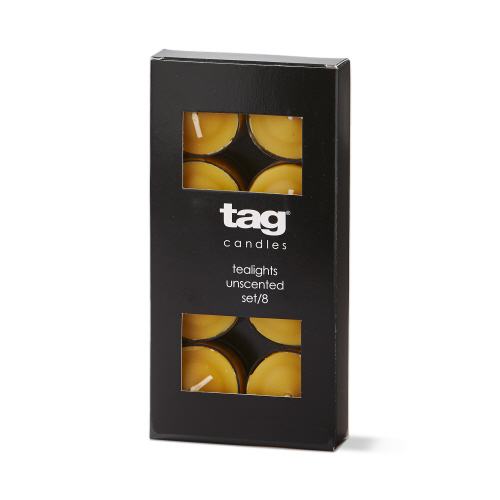 Picture of COLOR STUDIO TEALIGHT CANDLES S/8 OCHRE
