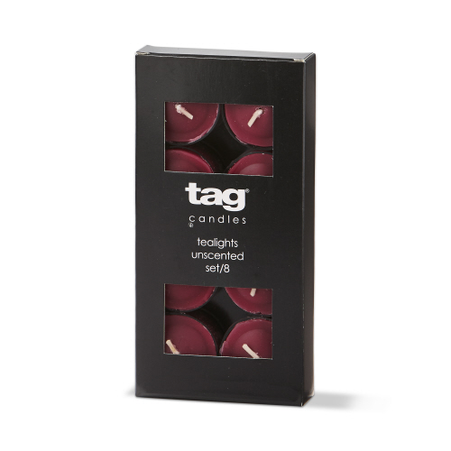 Picture of COLOR STUDIO TEALIGHT CANDLES S/8 WINE