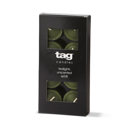 Picture of COLOR STUDIO TEALIGHT CANDLES S/8 OLIVE