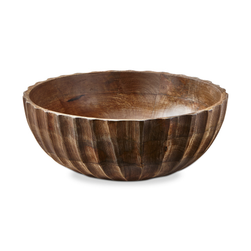 Picture of FLUTED WOOD BOWL LARGE