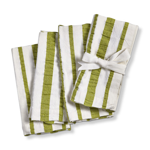 Picture of SEERSUCKER STRIPE NAPKIN S/4 GREEN