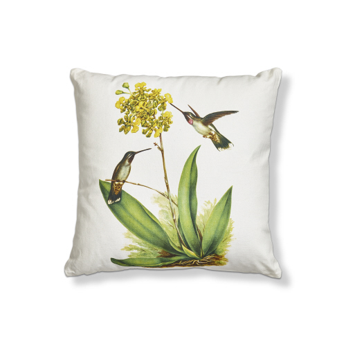 Picture of HUMMINGBIRD YELLOW FLOWER PILLOW