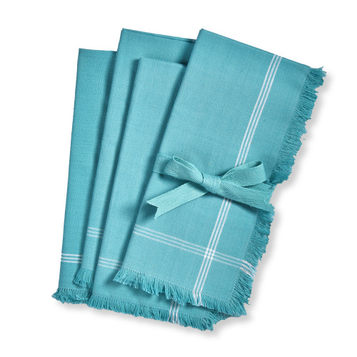 Picture of BORDER STRIPE NAPKIN S/4 TURQUOISE