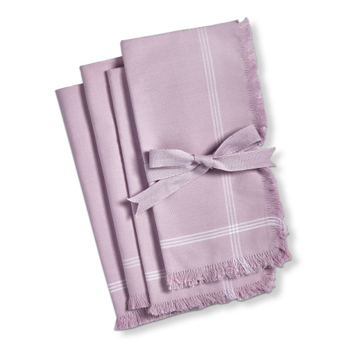 Picture of BORDER STRIPE NAPKIN S/4 LILAC